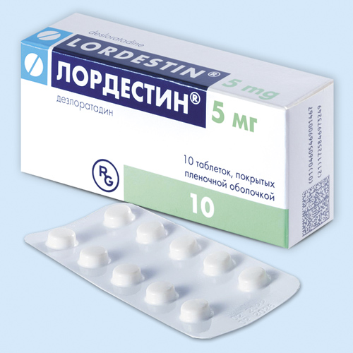 Список препаратов с ДЕЗЛОРАТАДИН - активное вство DESLORATADINE в .