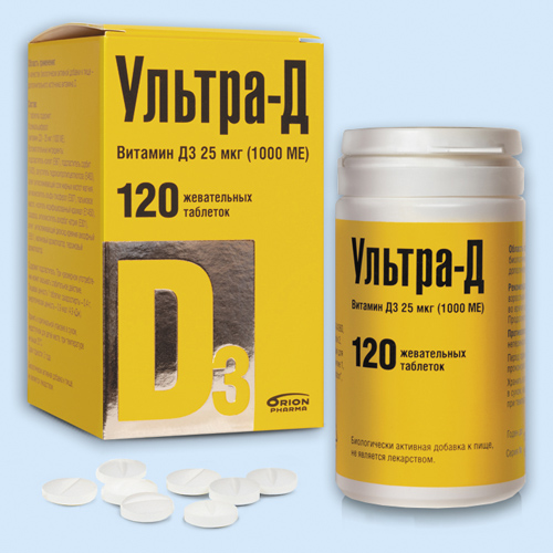 Ультра-д витамин д3 25 мкг (1000 ме) инструкция по применению